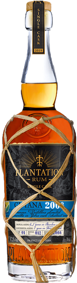 Plantation Rum Guyana 2008 -Single Cask Edition 2019-Zebra Wood Cask