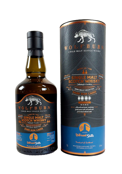 Wolfburn Dark Rum Cask Finish Single Malt Scotch Whisky Vibrant Stills 2015/2022