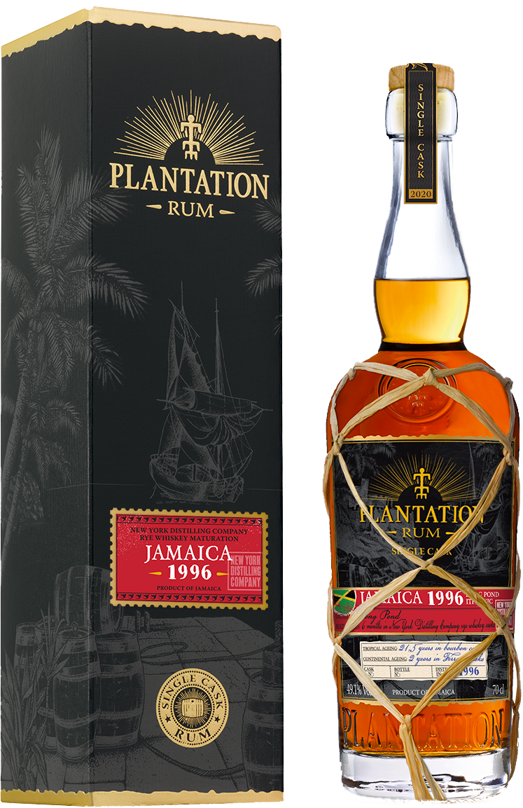 Plantation Rum Jamaica 1996 Long Pond Single Cask Collection 2020, N.Y. Distilling Company Rye Whiskey Cask Finish