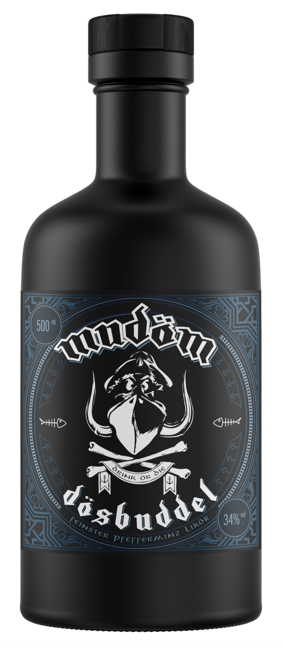 MUDÖM "Dösbuddel" Pfefferminzlikör 0,5l | Möwe und die Ölmützen