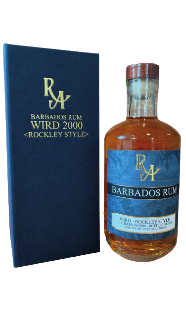 RA Rum Barbados WIRD Dist. 06/2000 - 10/2021 Cask No. 206  Pot Still Rockley Style  21 Jahre